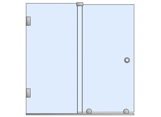 Frameless shower door design G1485