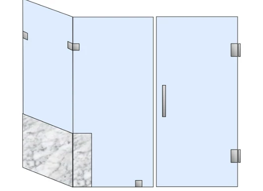 Frameless shower door design G2481