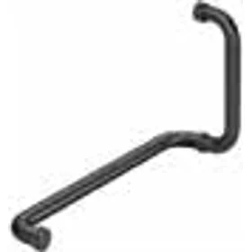 Round Towel Rail 425mm With Handle 150mm Black