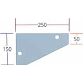 Glass Shelf 150 x 250mm With 2 Holes