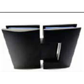 180° Glass To Glass Hinge Brass Black