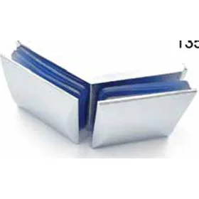 135° Glass To Glass Clamp Zinc Alloy / Chrome