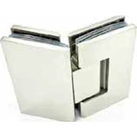 135° Glass To Glass Hinge Polished Stainless Steel