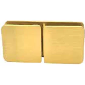 180° Glass To Glass Clamp Stainless Steel Satin Gold