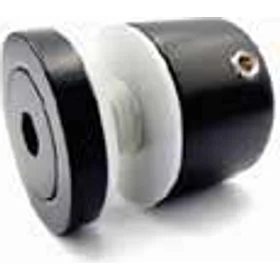 19mm Through Glass Flange, Stainless Steel Black