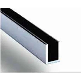 U-Channel 15mm (For 10-12mm Glass) Aluminium Bright Polished Anodized 3M
