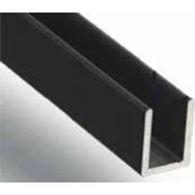 U-Channel 15mm (For 10-12mm Glass) Aluminium Black 3M